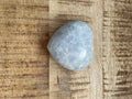 Blauwe calciet hart 7 cm