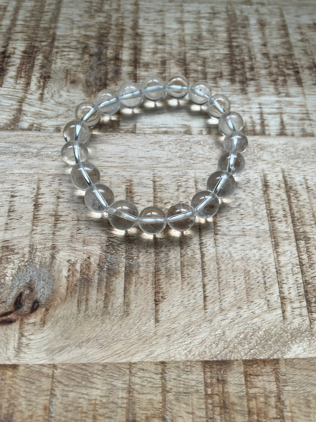 Bergkristal armband 10 mm kralen