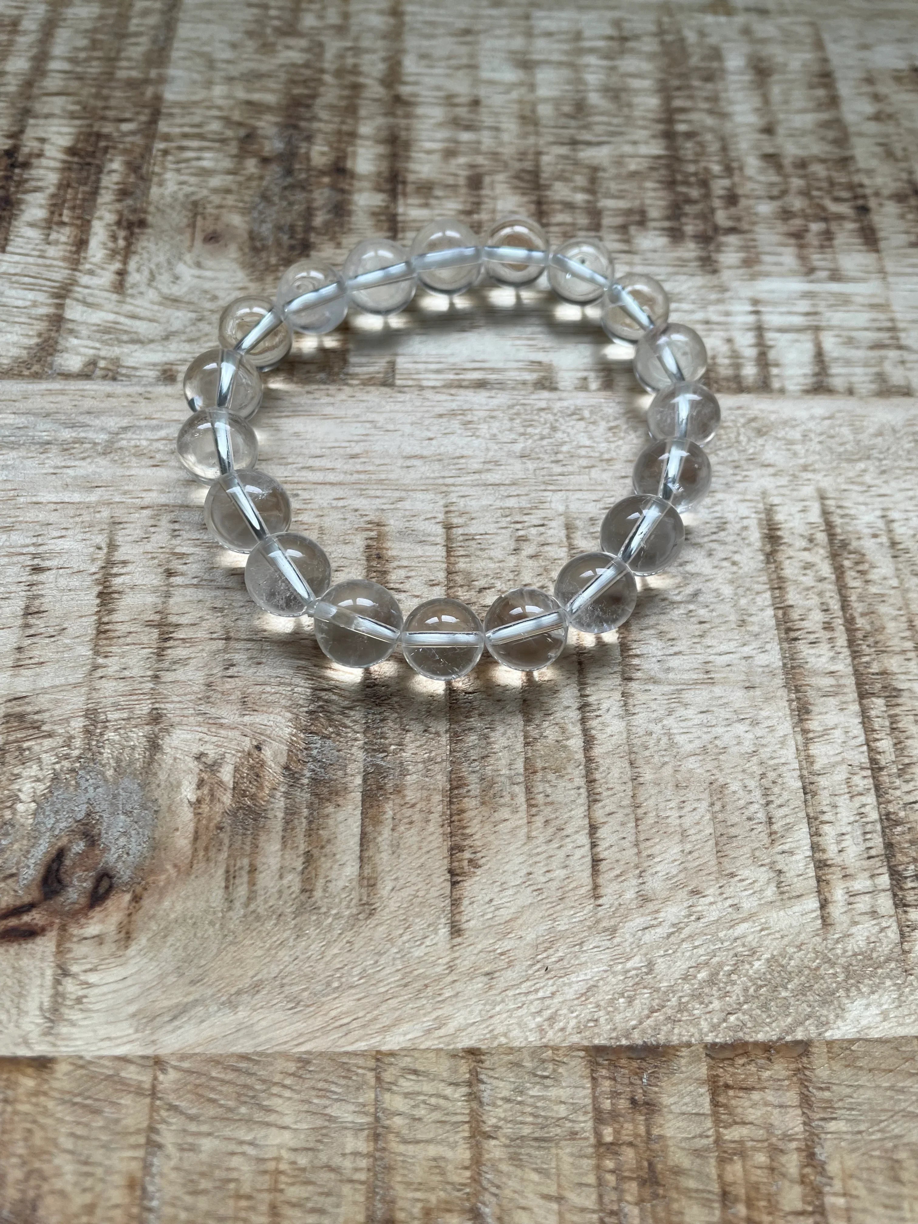 Bergkristal armband 10 mm kralen