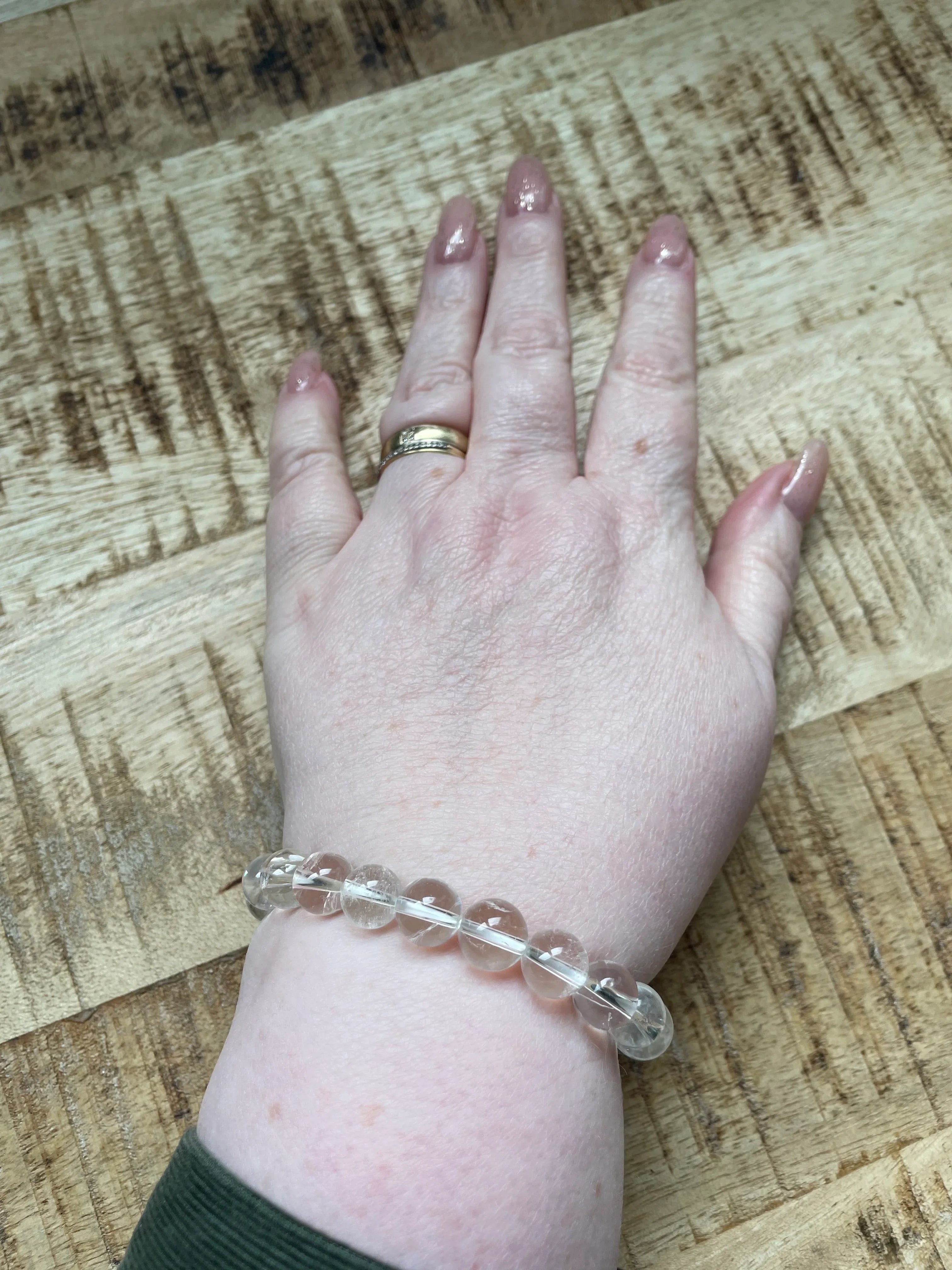Bergkristal armband 10 mm kralen