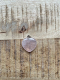 Rozenkwarts hanger hartje 3 cm