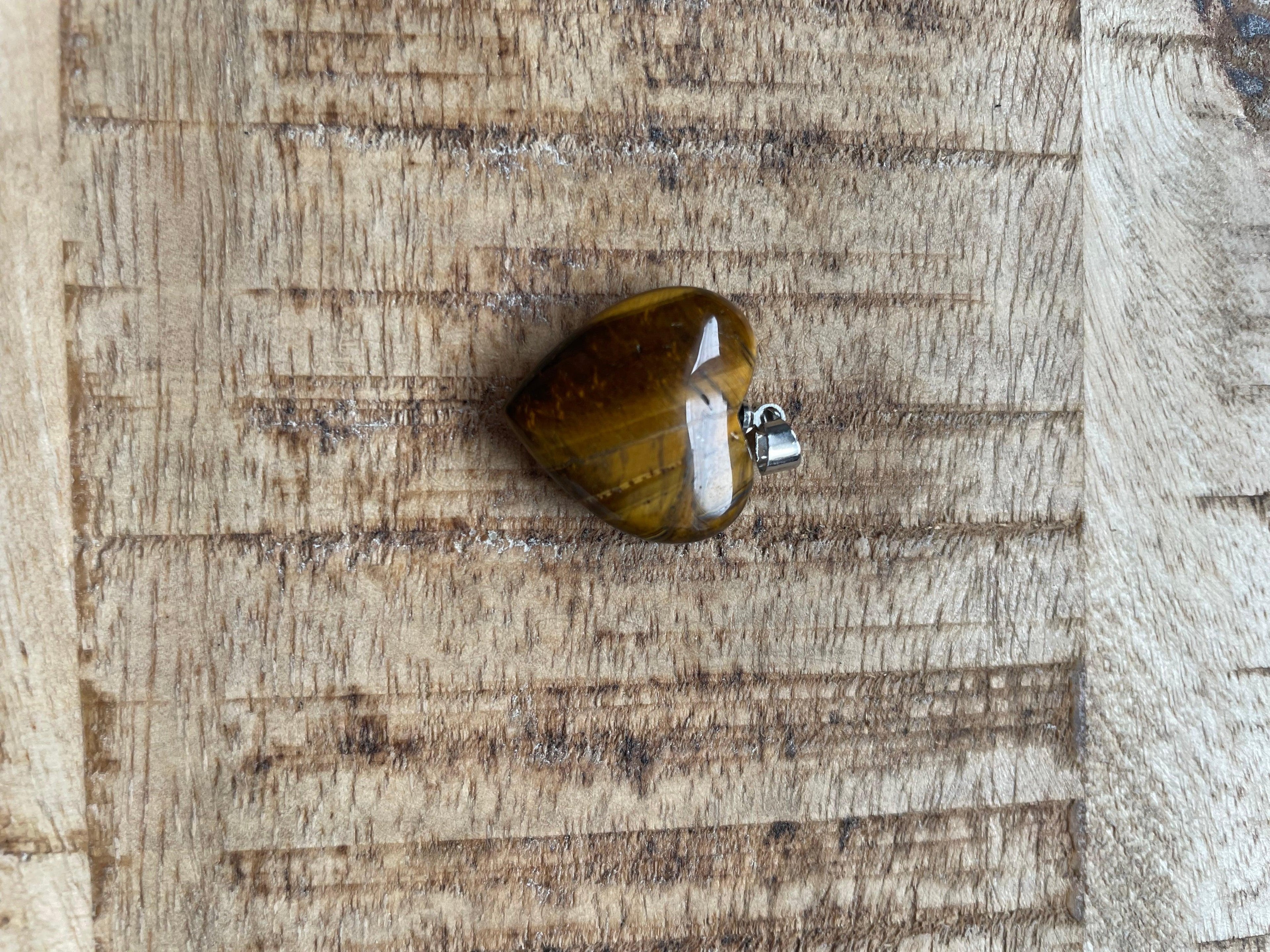 Tijgeroog hanger hartje