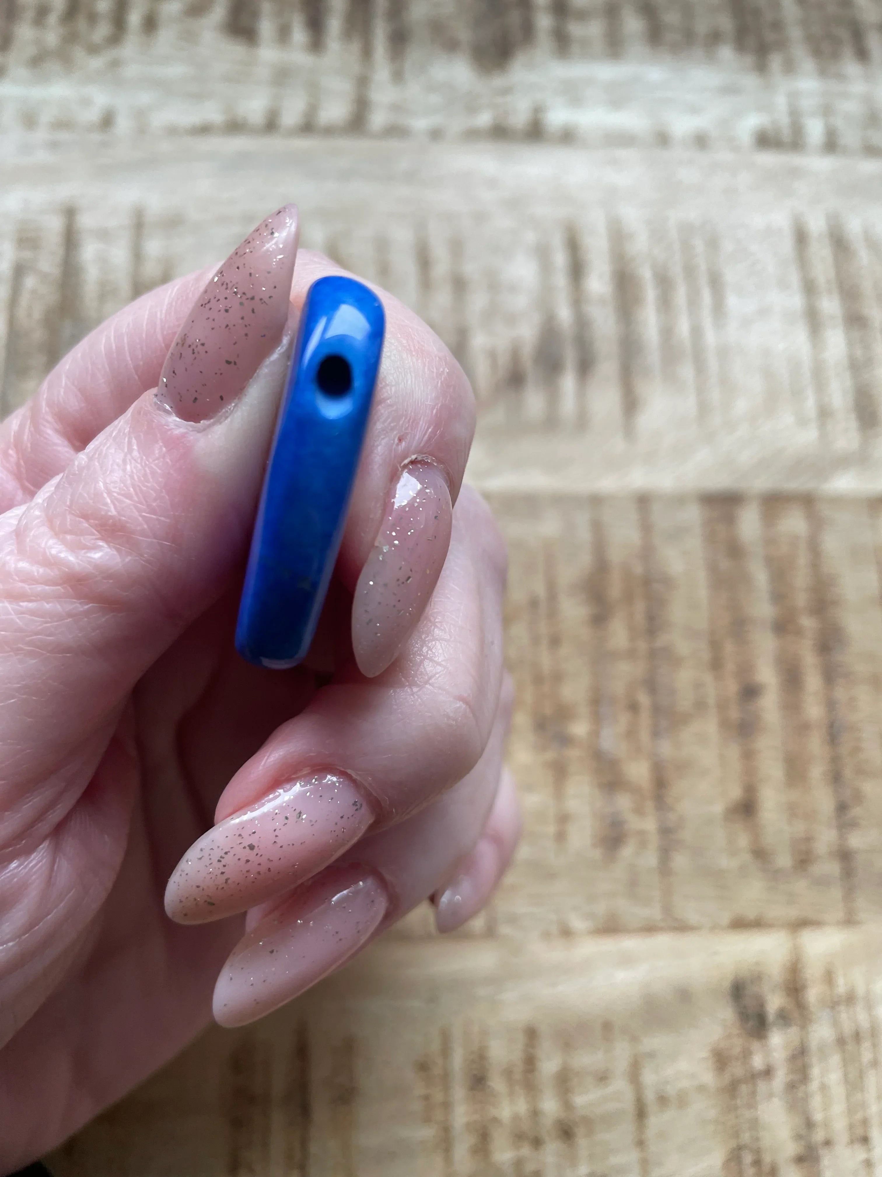 Lapis Lazuli hanger doorboord plat