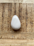 Witte opaal hanger doorboord dik