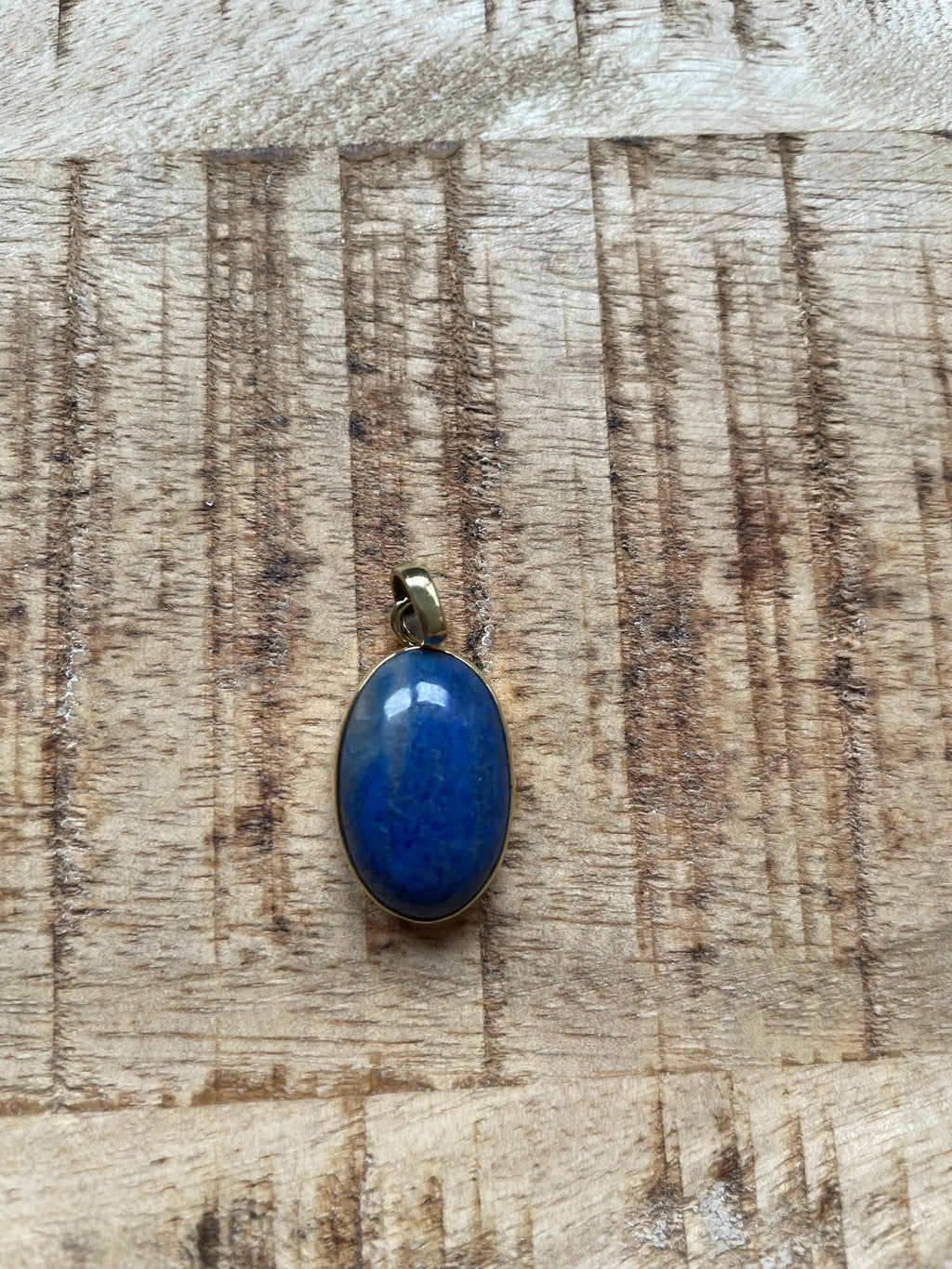 Lapis lazuli hanger goudkleuring