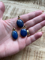Lapis lazuli hanger goudkleuring