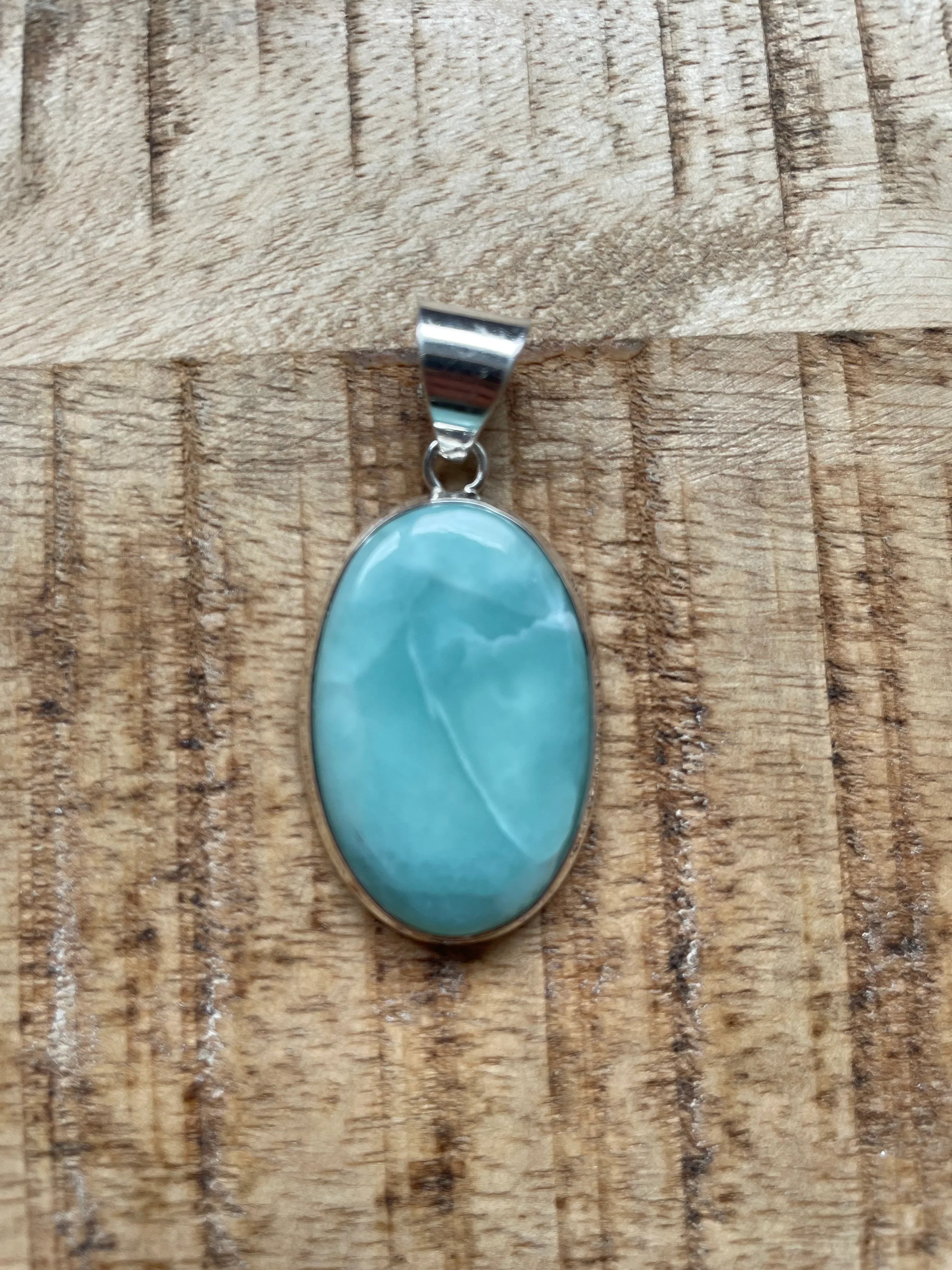 Aquamarijn hanger in echt zilver 925
