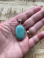 Aquamarijn hanger in echt zilver 925
