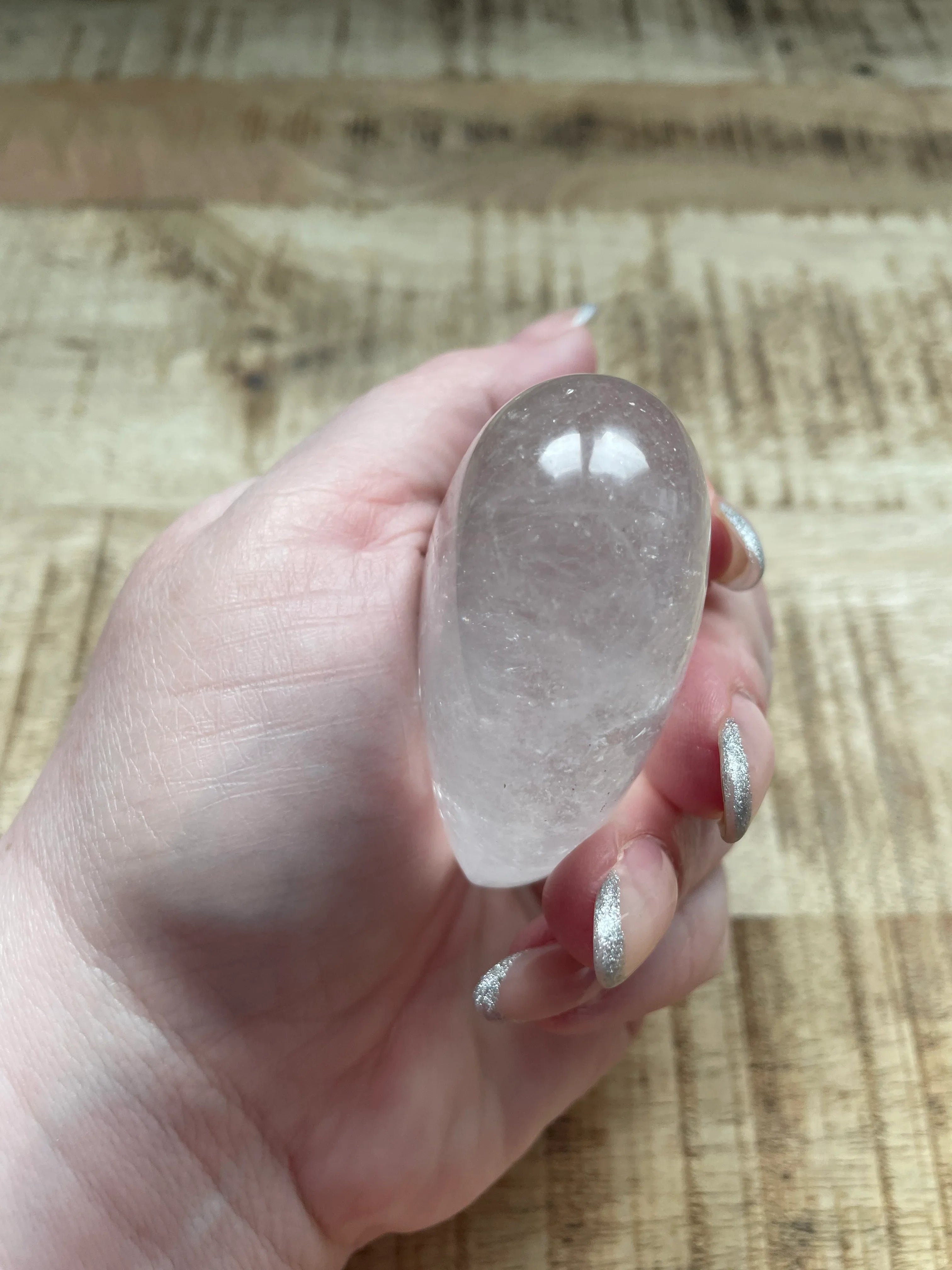 Bergkristal hart 8 cm