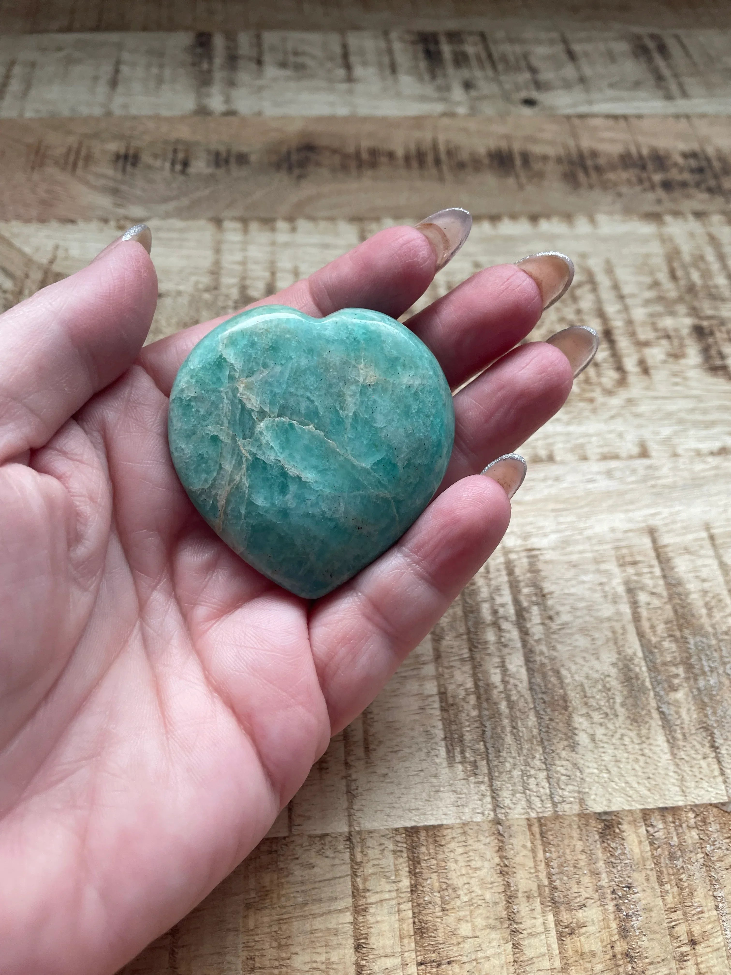 Amazoniet hart 4,5 cm