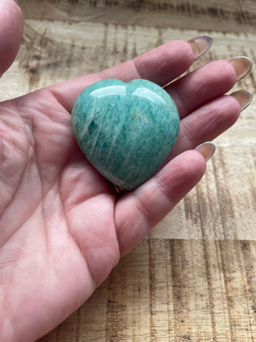 Amazoniet hart 6 cm