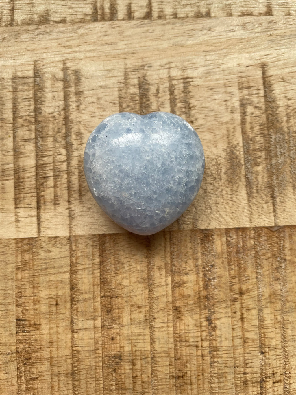 Blauwe calciet hart klein