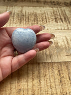 Blauwe calciet hart klein