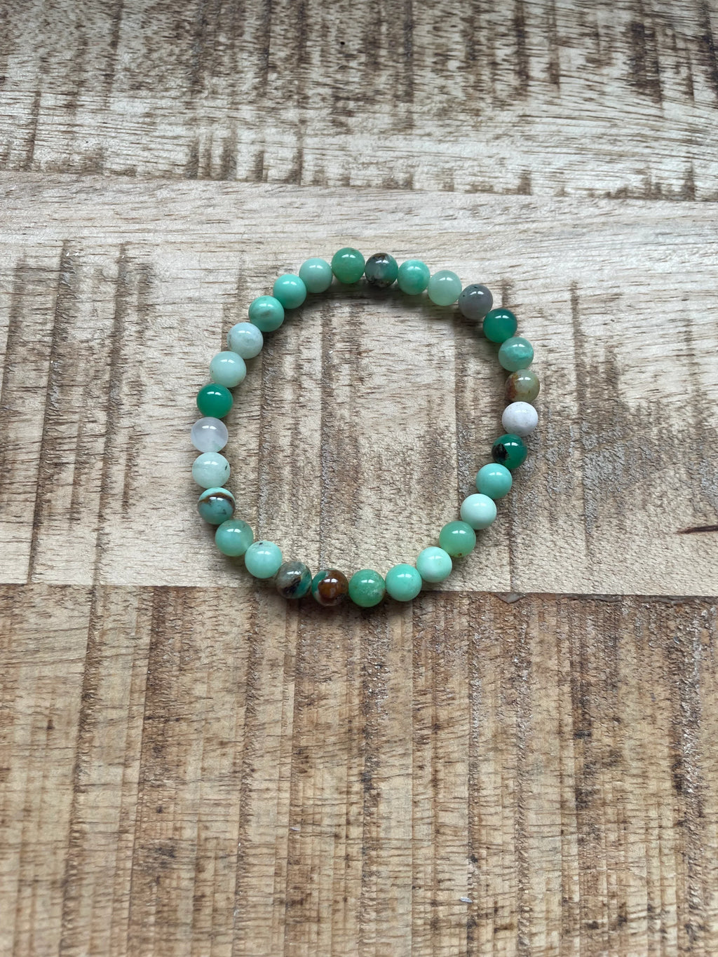 Chrysopraas armband 6 mm kralen