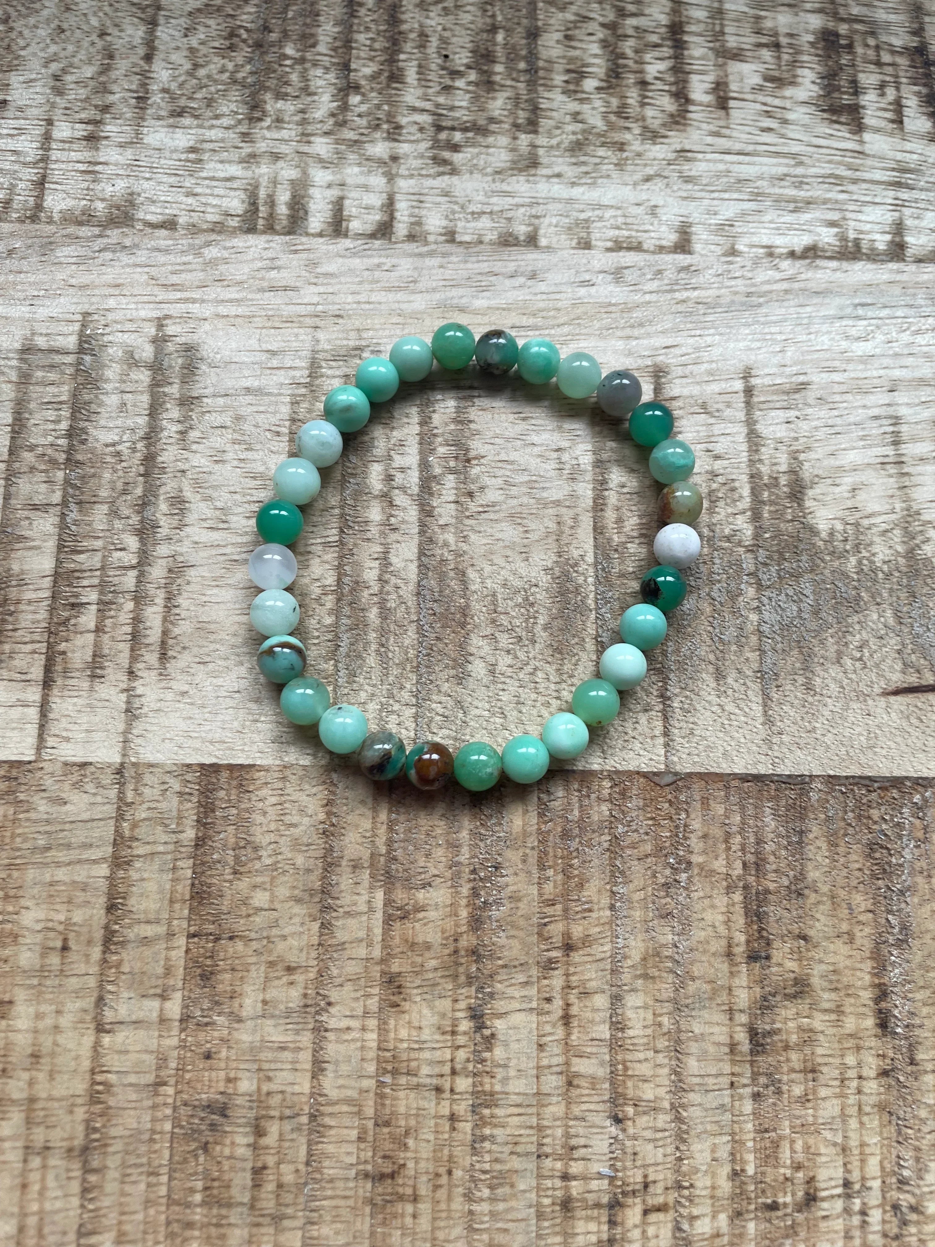 Chrysopraas armband 6 mm kralen