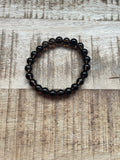 Rookkwarts armband 8 mm kralen