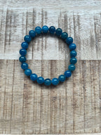 Blauwe apatiet armband 8 mm kralen