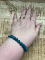 Blauwe apatiet armband 8 mm kralen