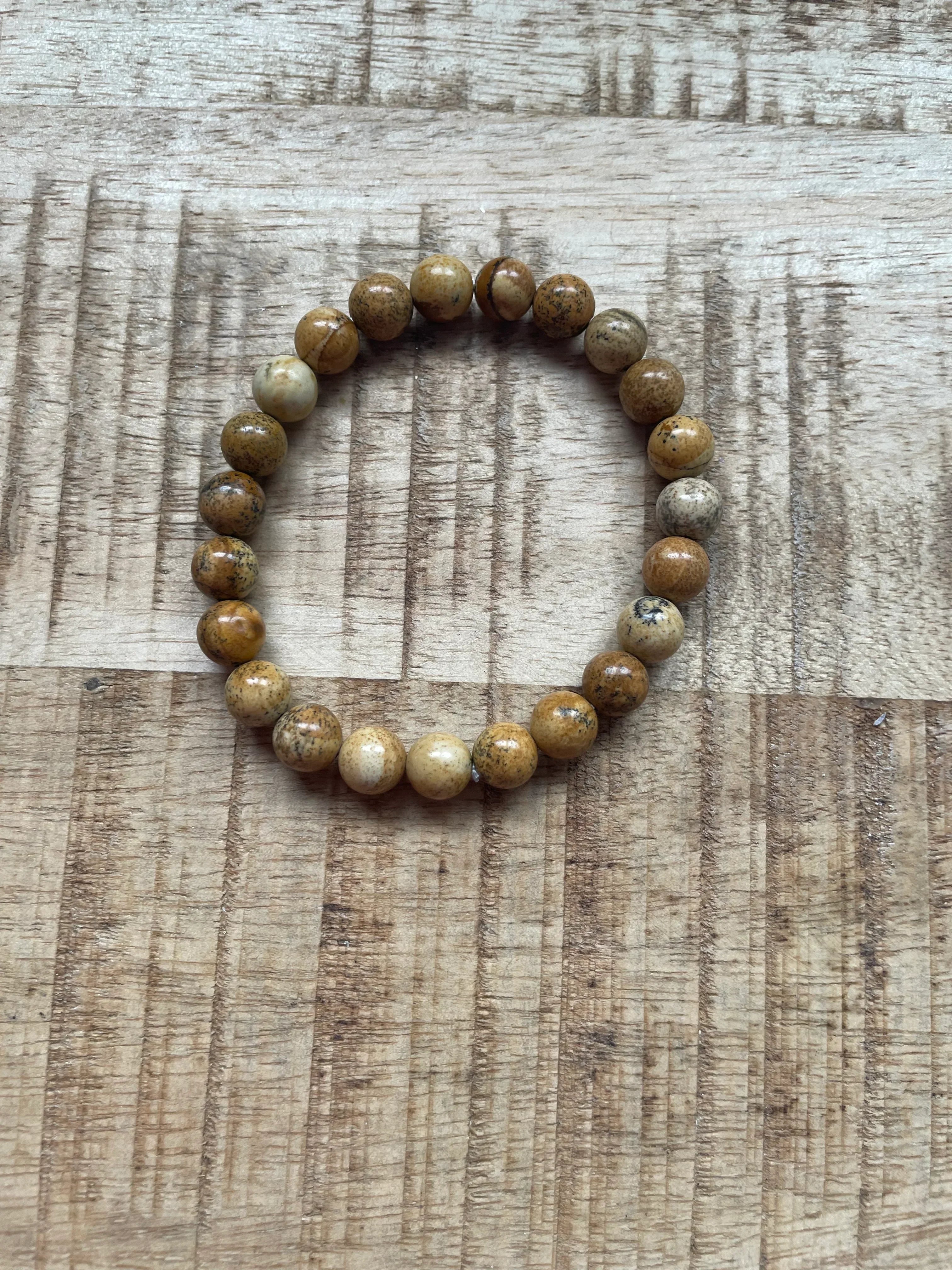 Landschap jaspis armband 8 mm kralen
