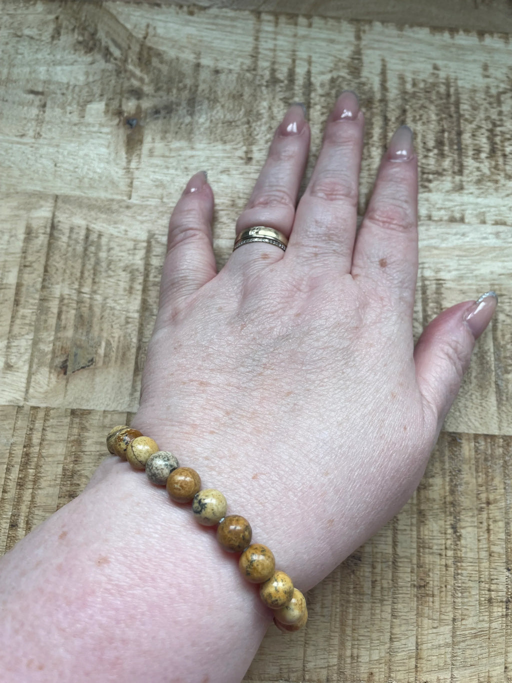 Landschap jaspis armband 8 mm kralen