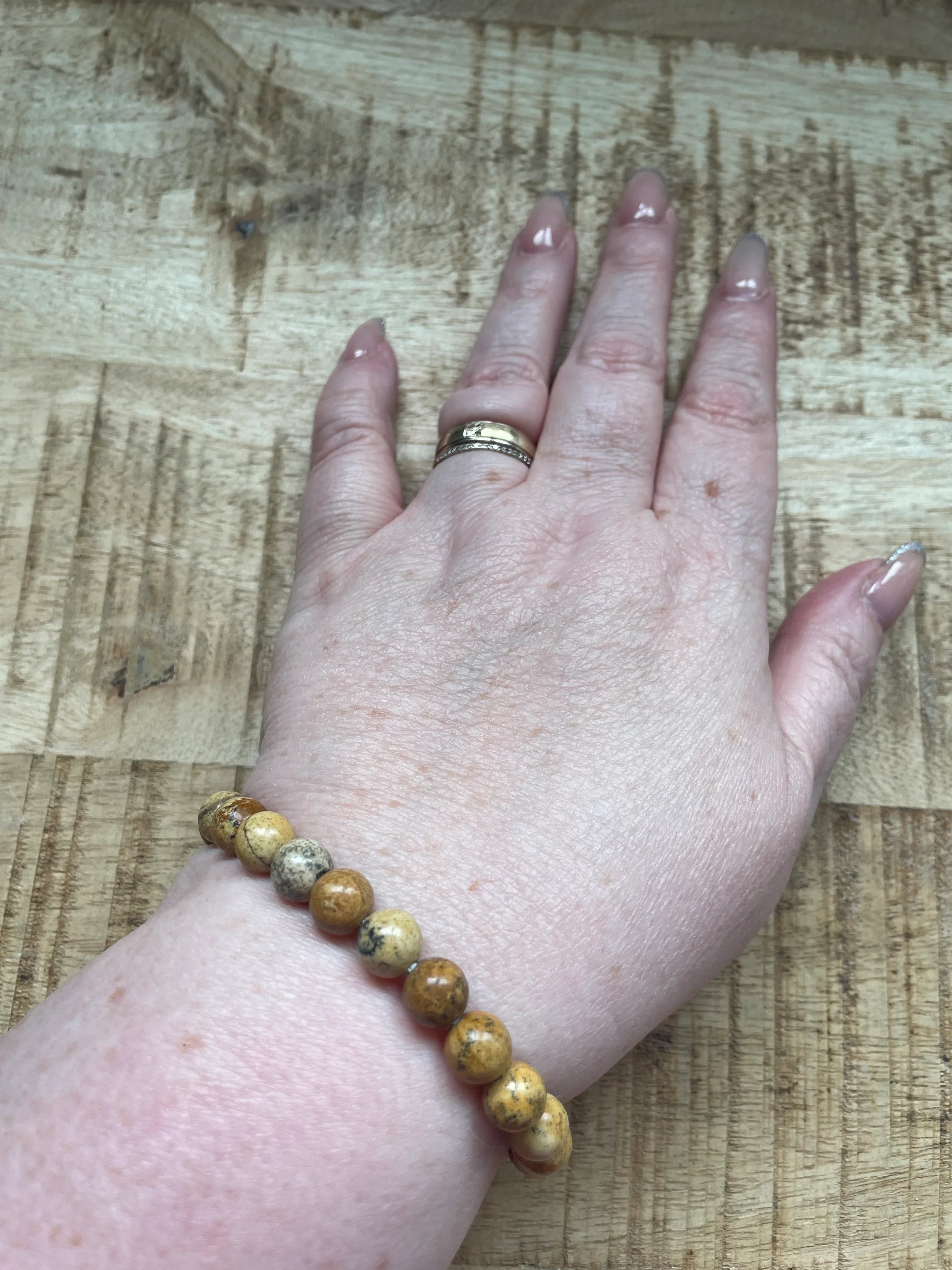 Landschap jaspis armband 8 mm kralen