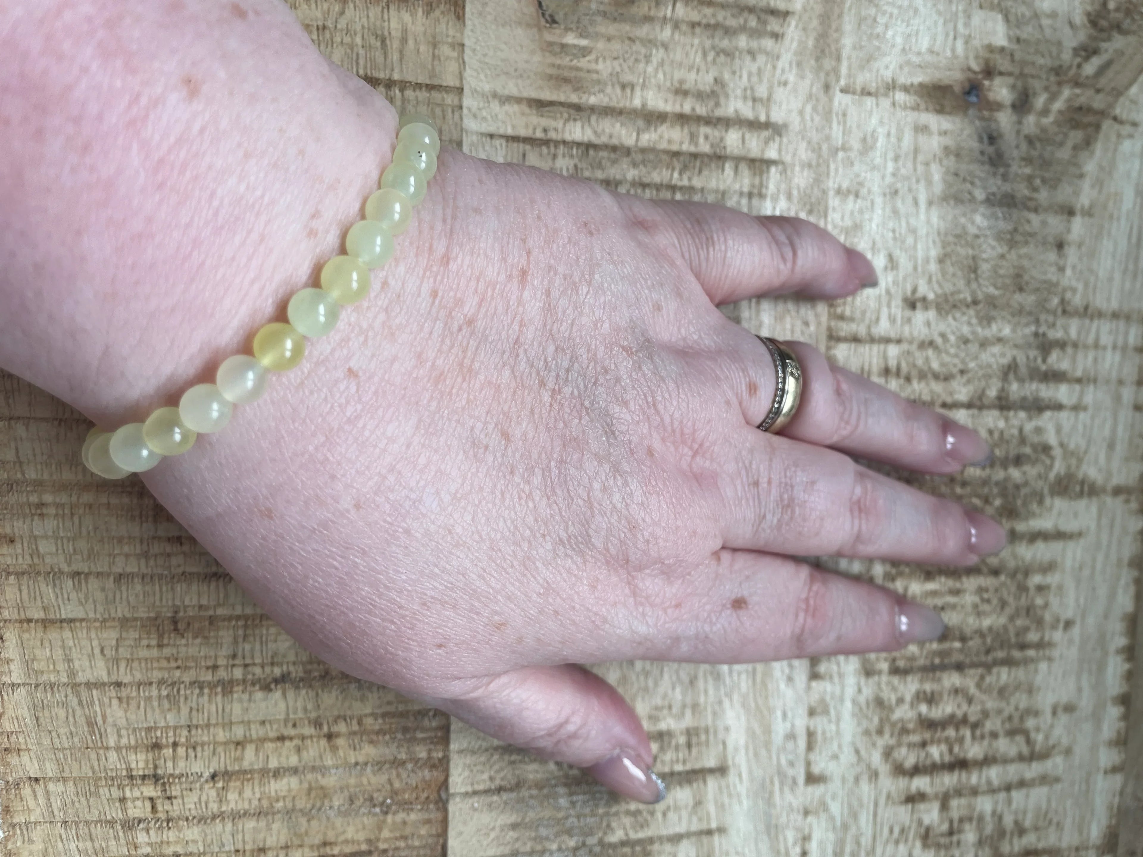 Serpetijn armband 6 mm kralen