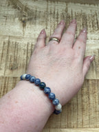 Sodaliet armband 8 mm kralen