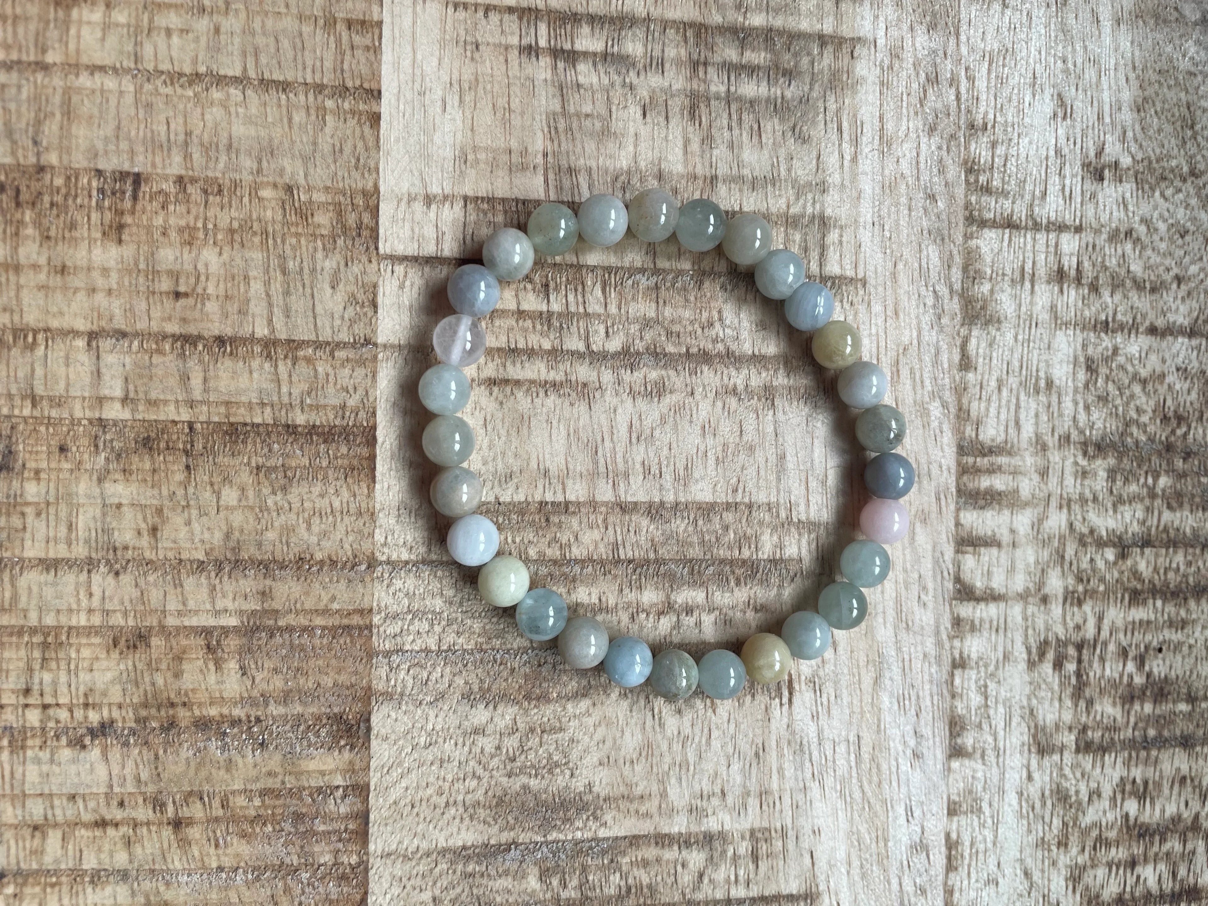 Morganiet armband 6 mm kralen