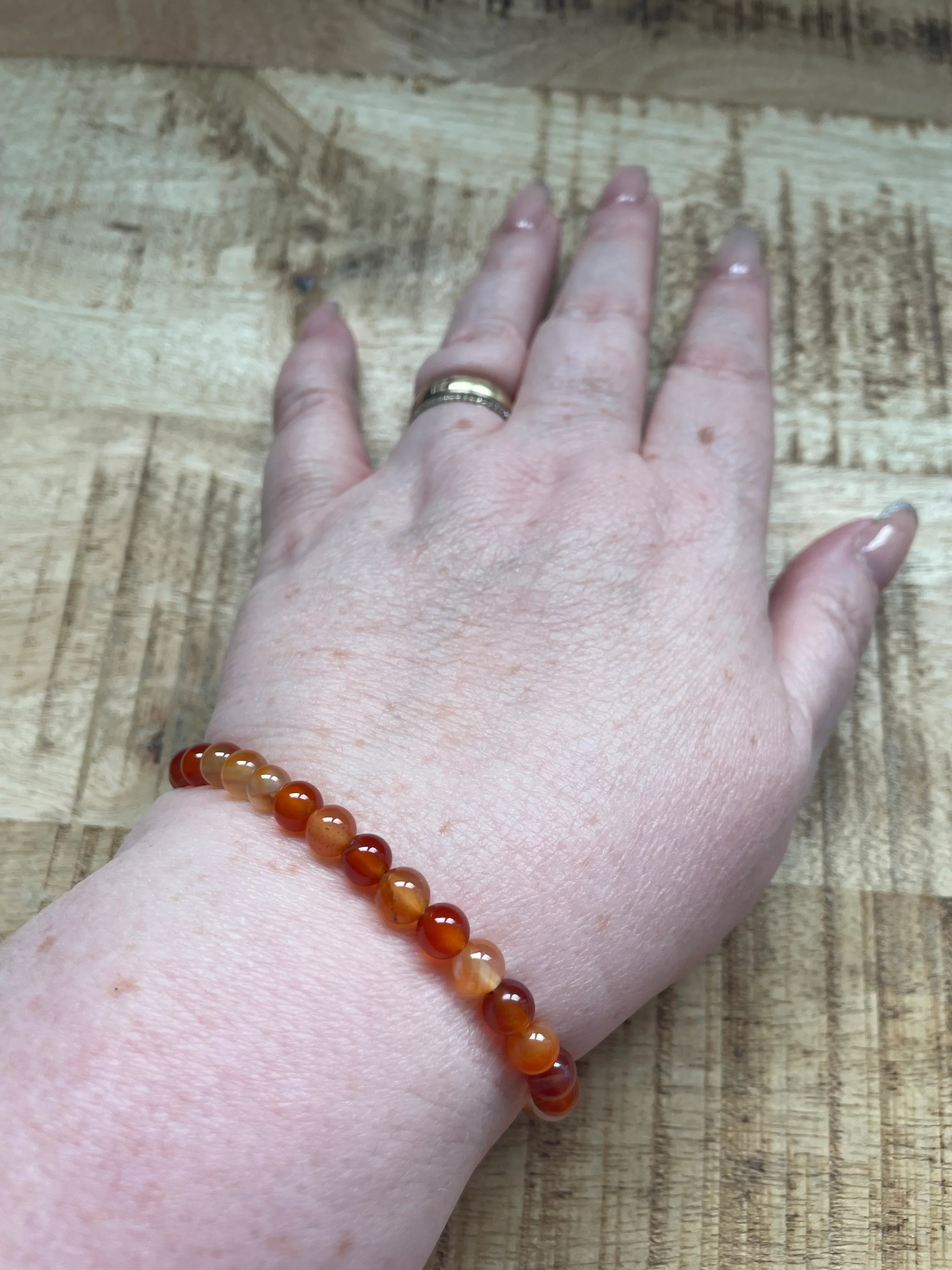 Carneool armband 6 mm kralen