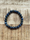 Dumortieriet armband 8 mm kralen