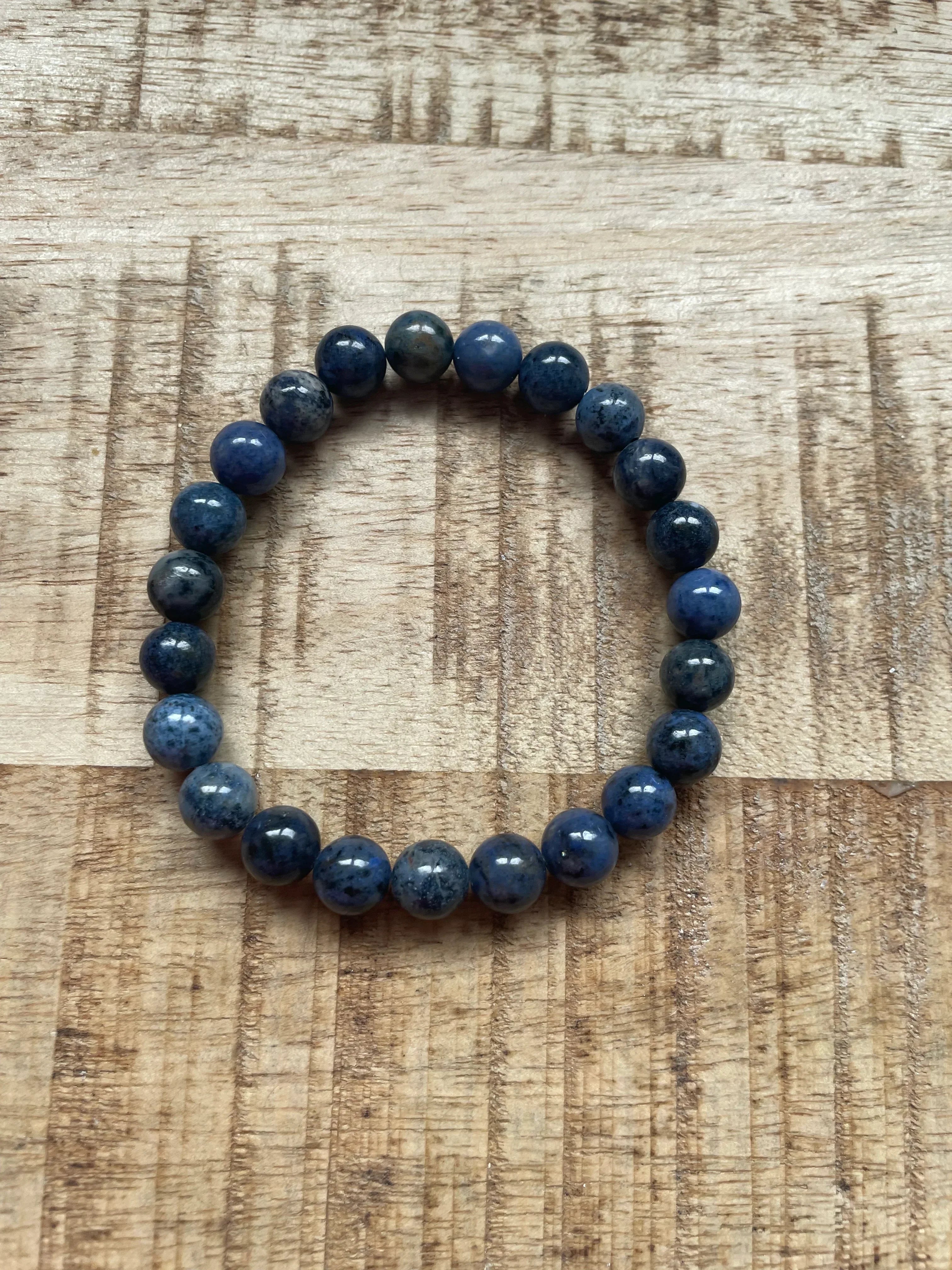 Dumortieriet armband 8 mm kralen