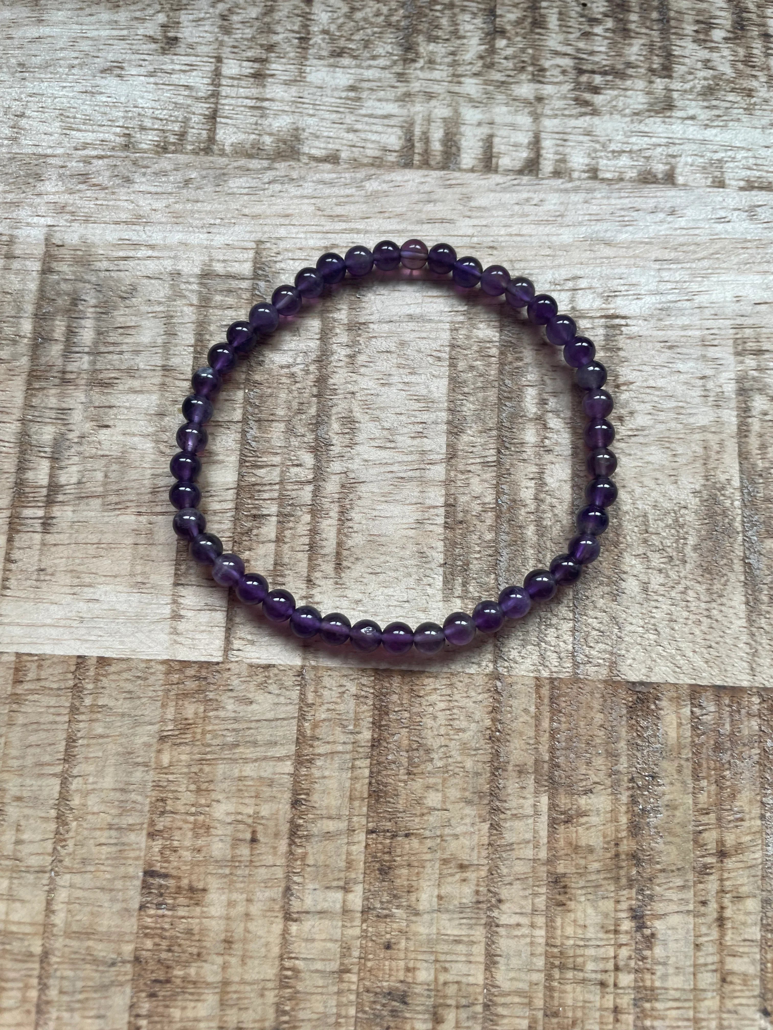 Amethist armband 4 mm kralen
