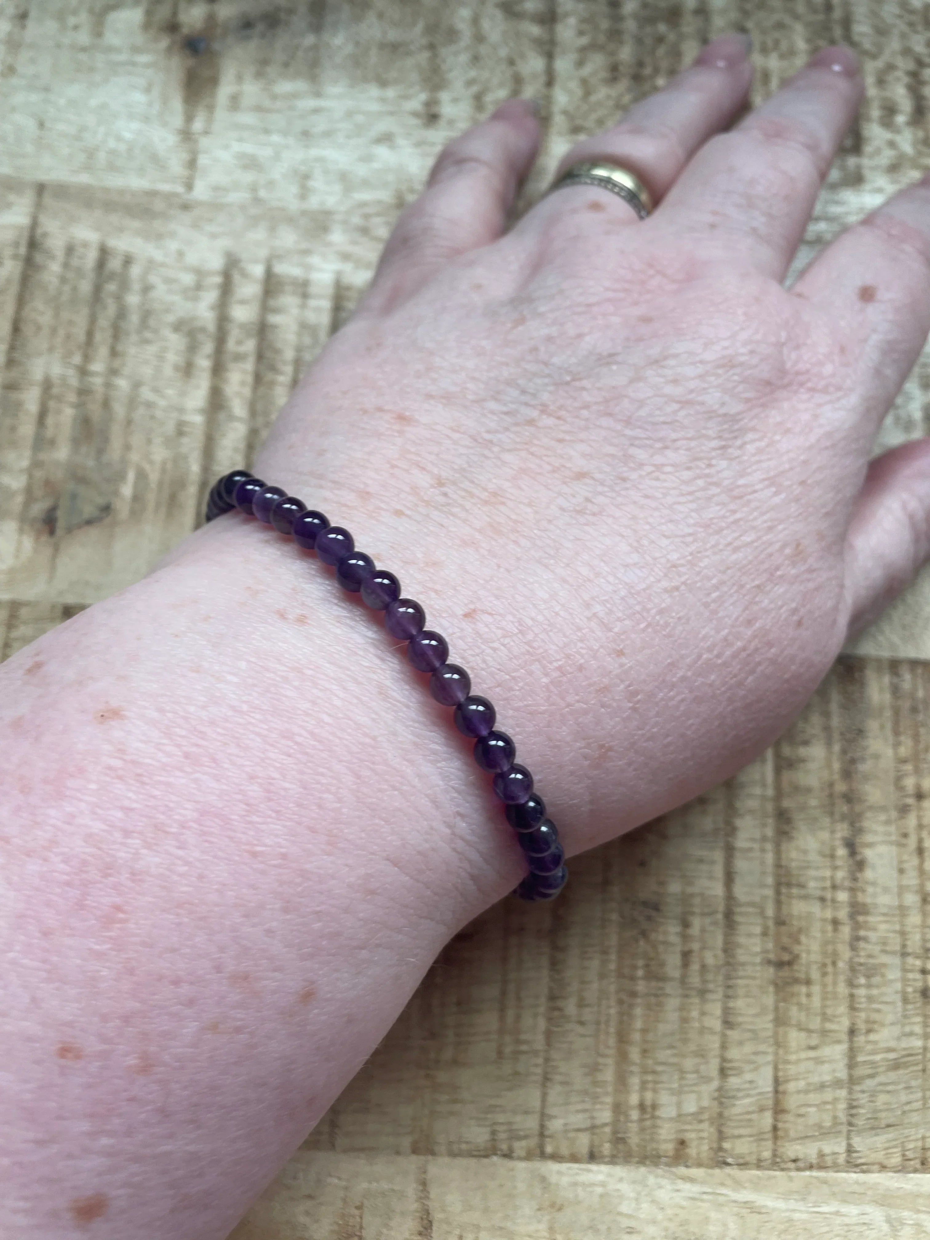 Amethist armband 4 mm kralen