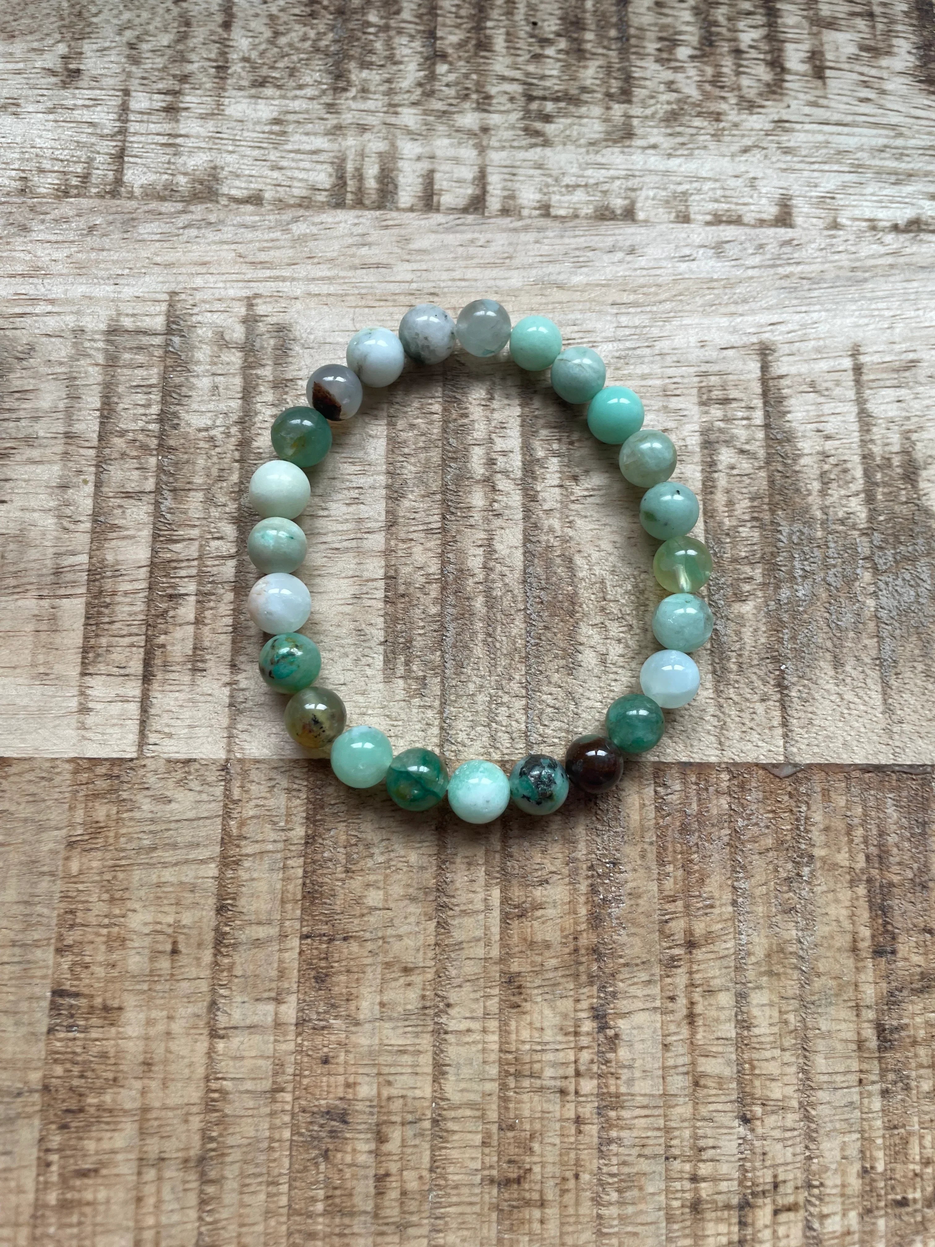 Chrysopraas armband 8 mm kralen