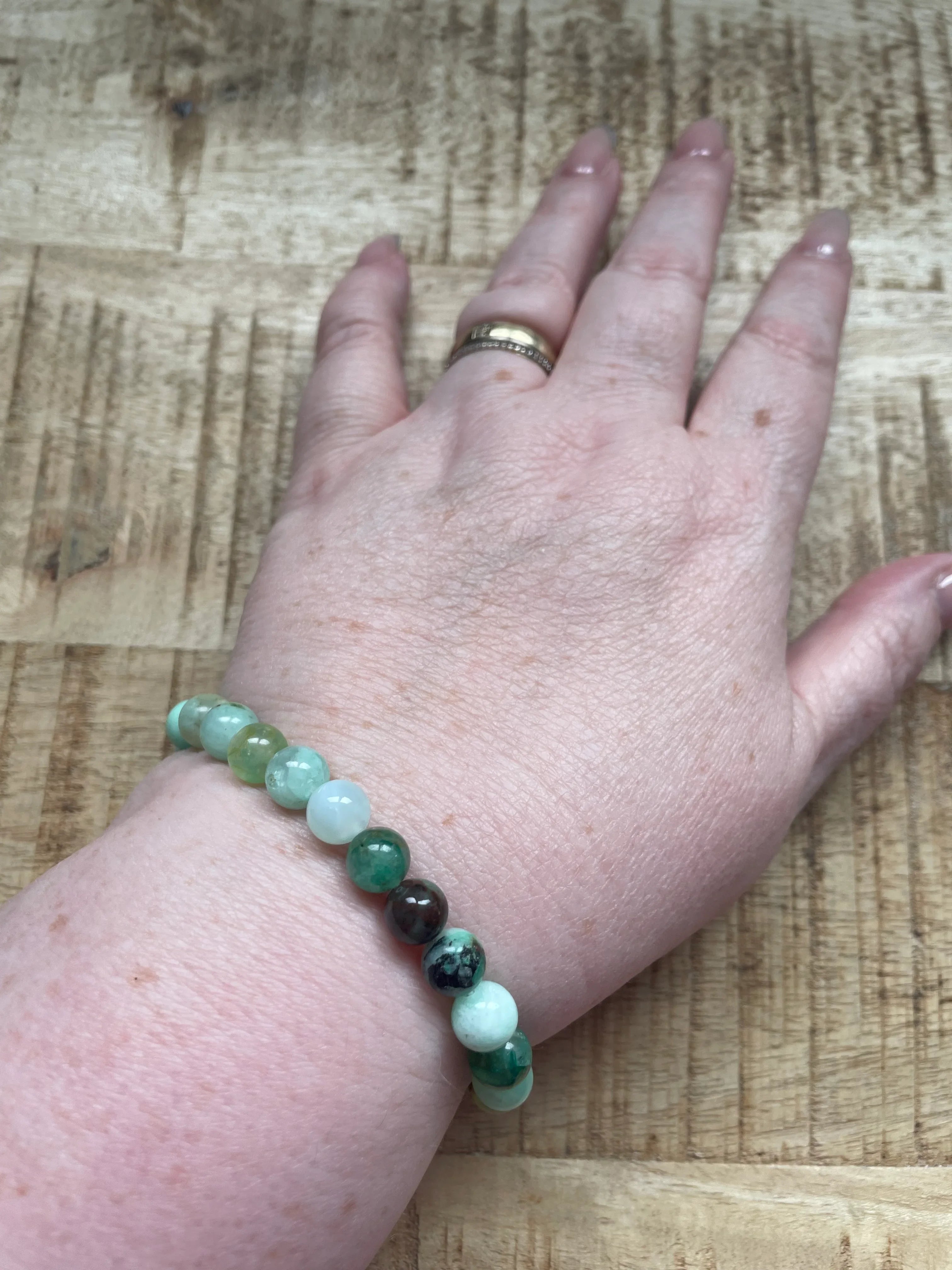 Chrysopraas armband 8 mm kralen