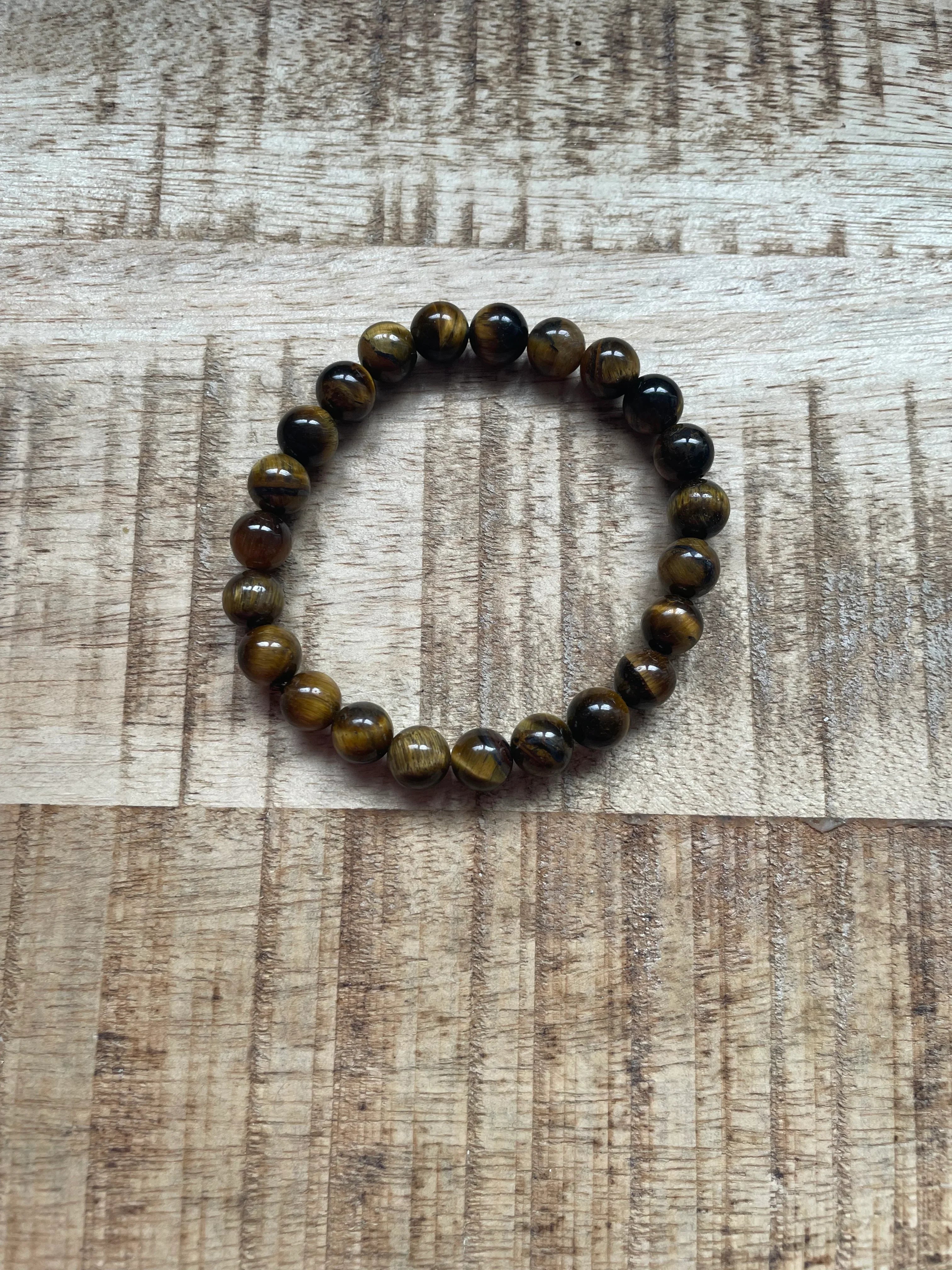 Tijgeroog armband 8 mm kralen