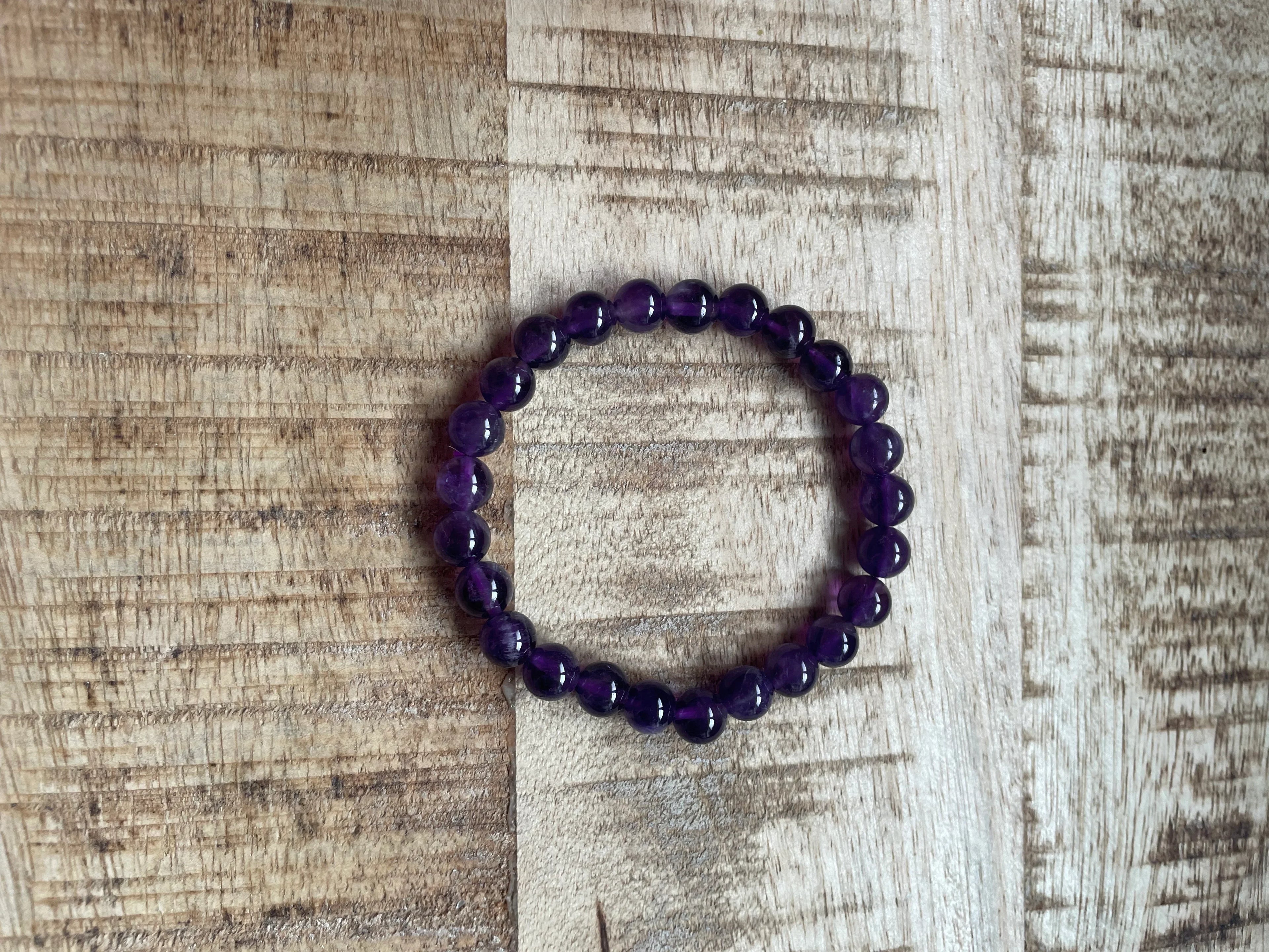 Amethist armband 8 mm kralen