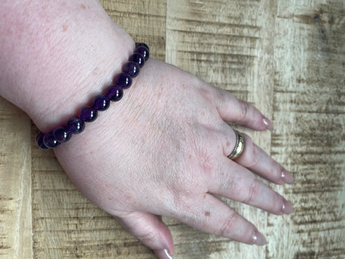 Amethist armband 8 mm kralen