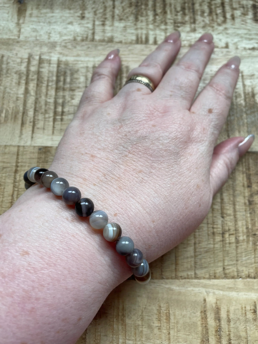 Botswana agaat armband 8 mm kralen