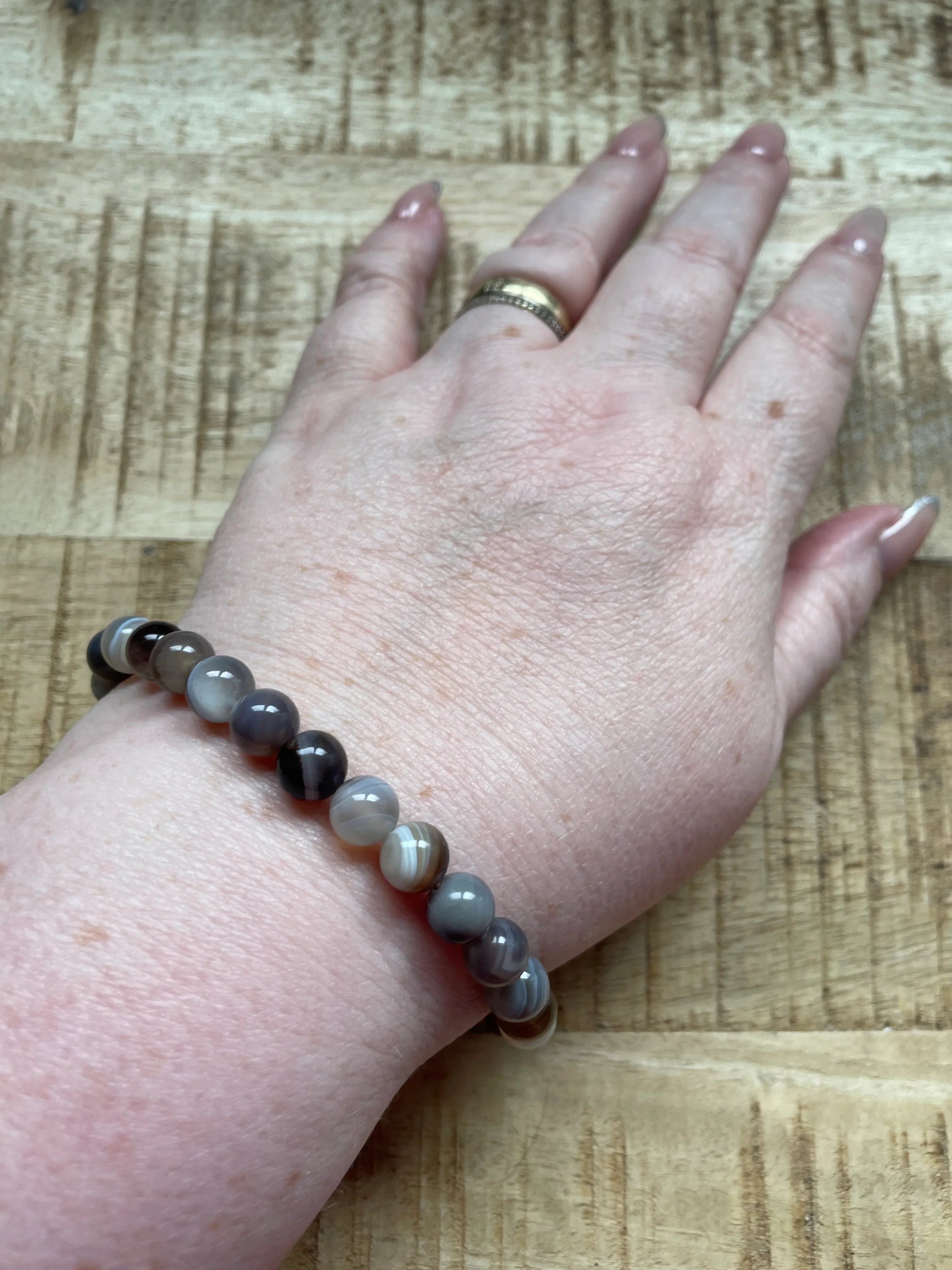 Botswana agaat armband 8 mm kralen