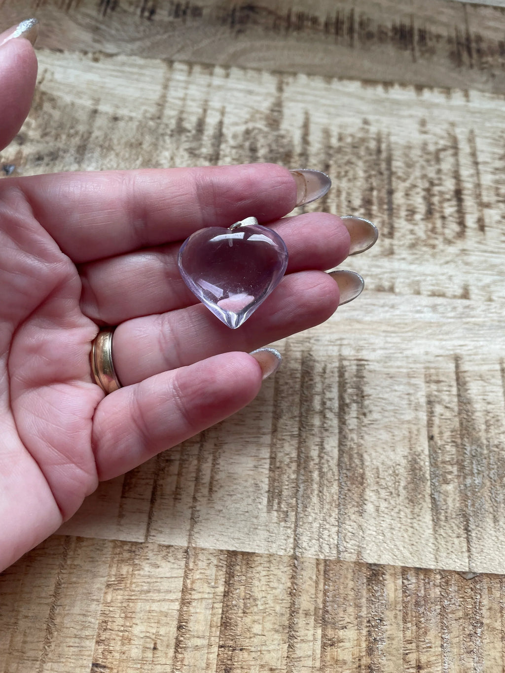 Amethist hanger hart