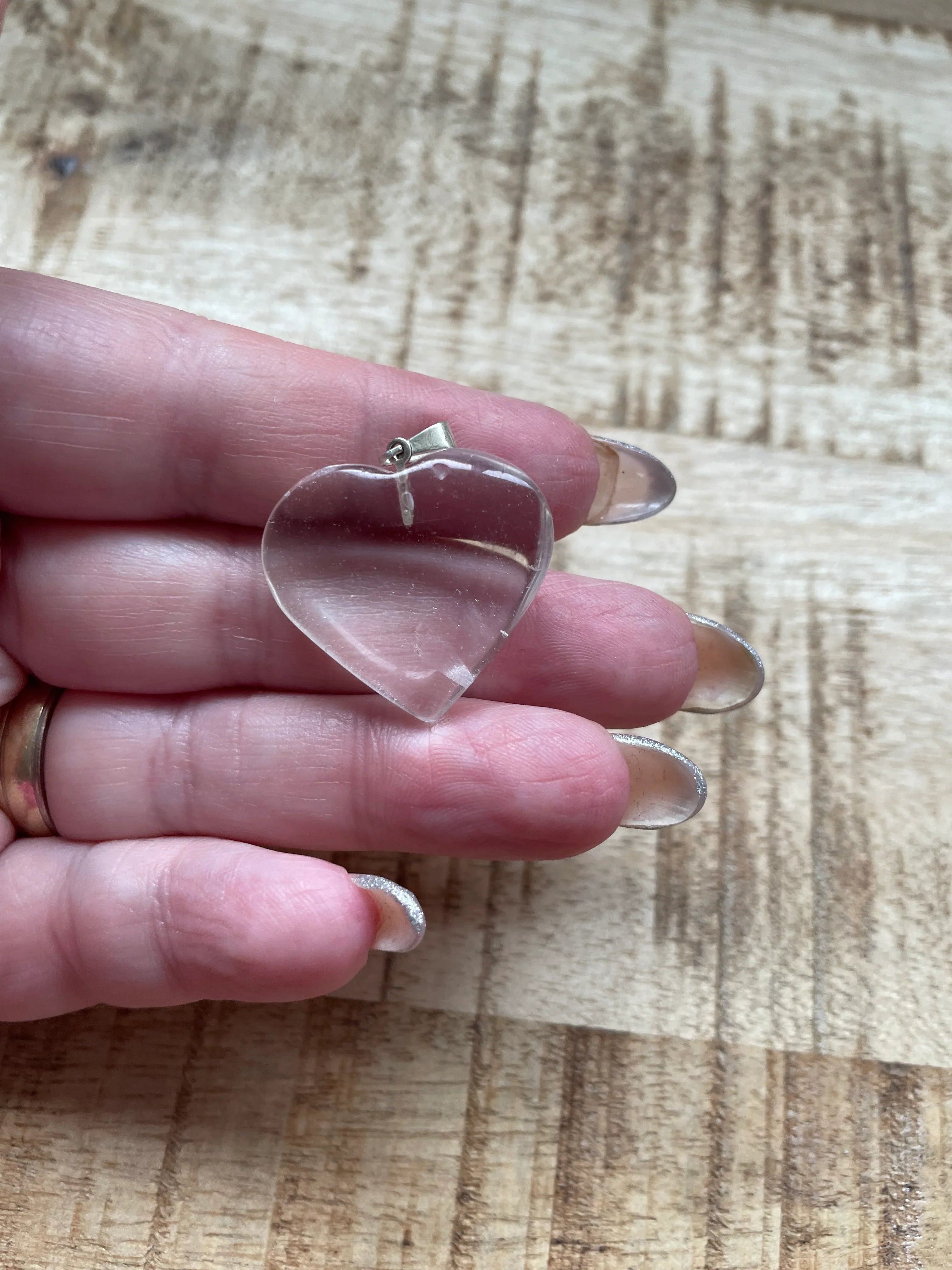Bergkristal hanger hart