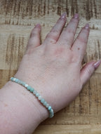 Amazoniet kogelarmband 4 mm kralen