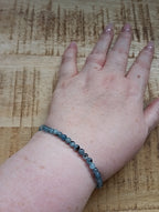 Aquamarijn kogelarmband 4 mm kralen