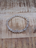 Bergkristal kogelarmband 6 mm kralen