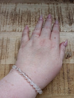 Bergkristal kogelarmband 6 mm kralen