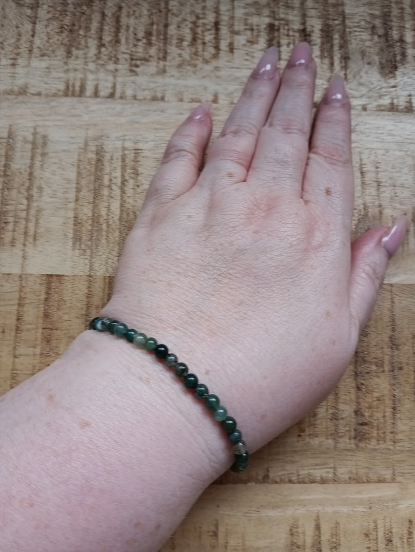 Heliotroop kogelarmband 4 mm kralen