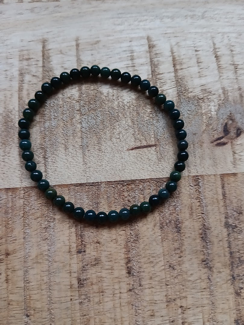 Mosagaat kogelarmband 4 mm kralen