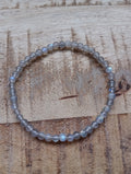 Labradoriet AA kogelarmband 4 mm kralen