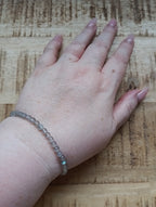 Labradoriet AA kogelarmband 4 mm kralen